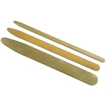 Amazon｜竹べら 薄型 3本組 細工 仕上げ 陶芸用 竹 ヘラ へら セット